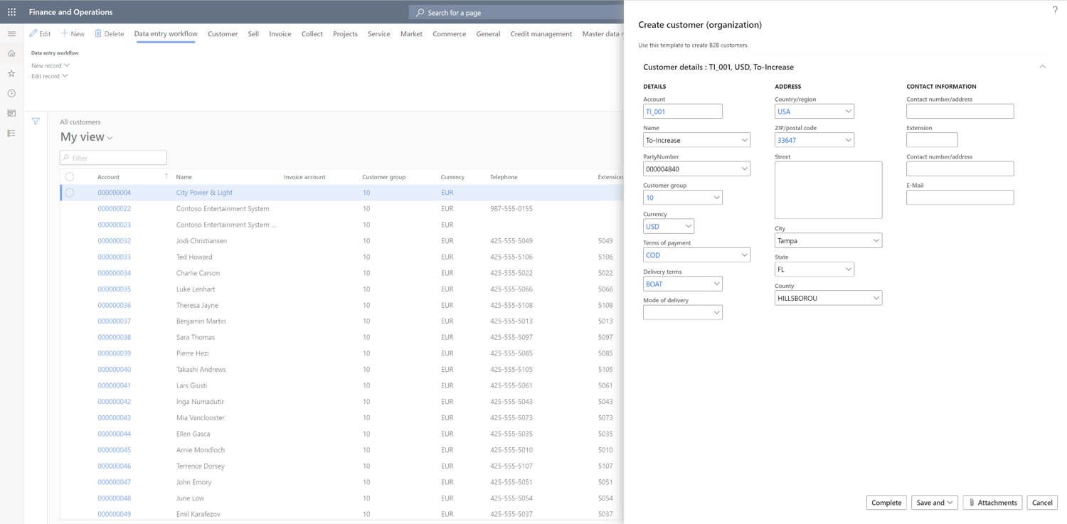 How to fill a master record and manage data quality in D365 F&O?