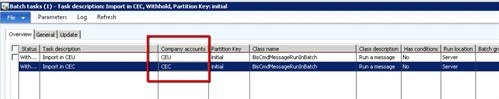 ERP integration 3 in the standard batch functionality