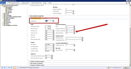 How to set up default values per company in the Retail module of Dynamics AX