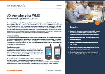To-Increase Anywhere WMS AX - Factsheet